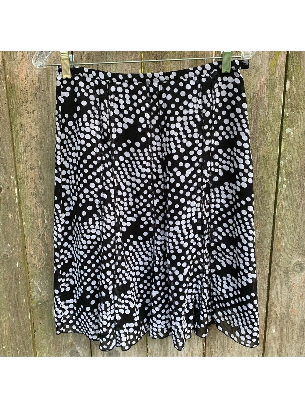 ALLISON TAYLOR Polka Dot A Line Skirt Neutral